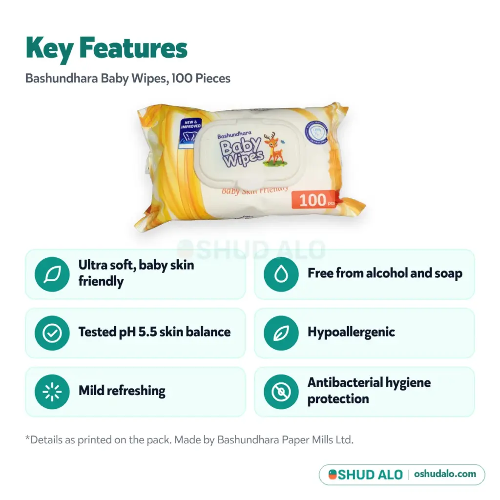 Bashundhara Baby Wipes, Features