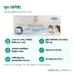 Getwell Surgical Face Mask 3 Ply, বৈশিষ্ট্য