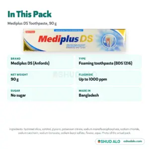 Mediplus DS Toothpaste 90 g, Product Details