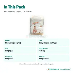 NeoCare Baby Diaper L (7-18 kg) · 50 pieces, Product Details