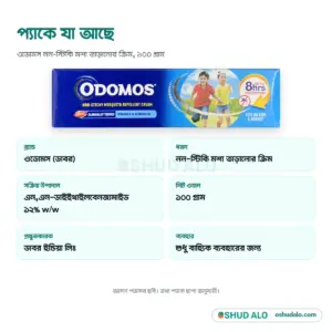 ODOMOS মশা নিরোধক ক্রিম ১০০ গ্রাম, পণ্যের বিবরণ