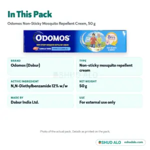ODOMOS Mosquito Repellent Cream 50 g, Product Details