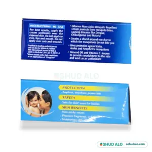 ODOMOS Mosquito Repellent Cream 50 g, Instructions Side