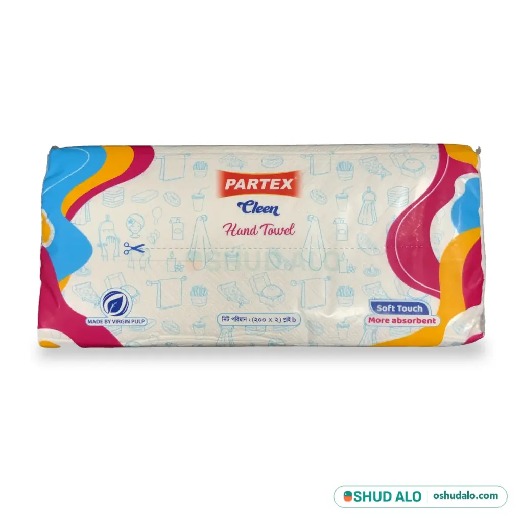 Partex Cleen Hand Towel Tissue, Front of Pack