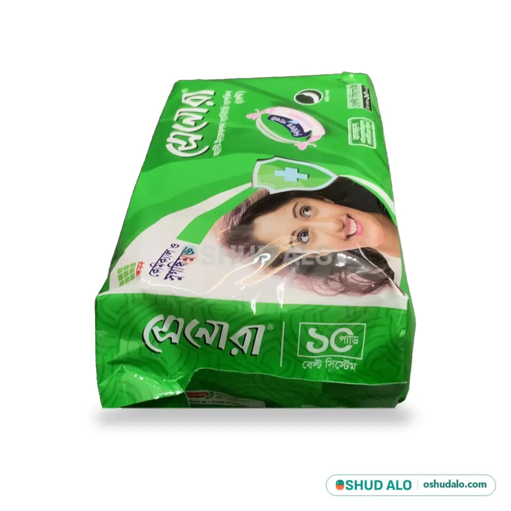 Senora Sanitary Napkin (Belt System) 10 pads, Side Angle