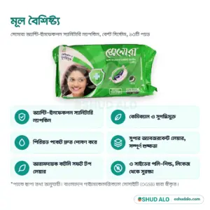 Senora স্যানিটারি ন্যাপকিন (বেল্ট সিস্টেম) ১০ প্যাড, বৈশিষ্ট্য