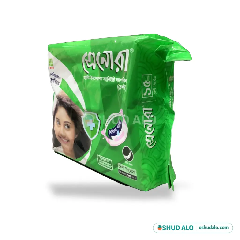 Senora Sanitary Napkin (Belt System) 15 pads, Side Angle