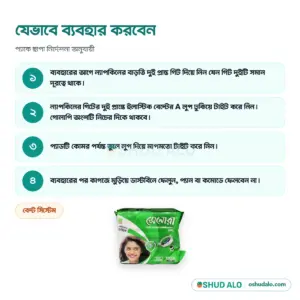 Senora স্যানিটারি ন্যাপকিন (বেল্ট সিস্টেম) ১৫ প্যাড, যেভাবে ব্যবহার করবেন