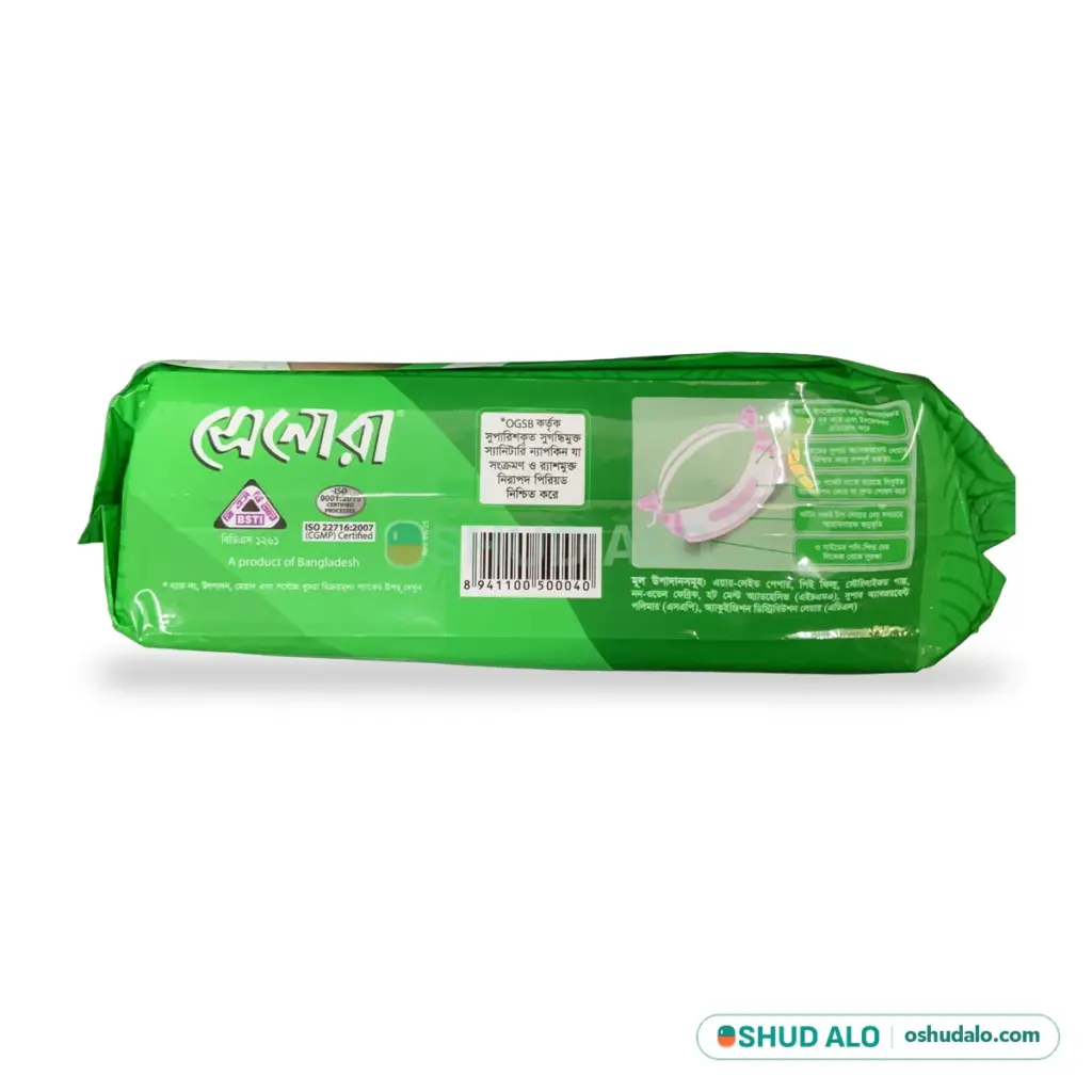Senora Sanitary Napkin (Belt System) 15 pads, Top Panel