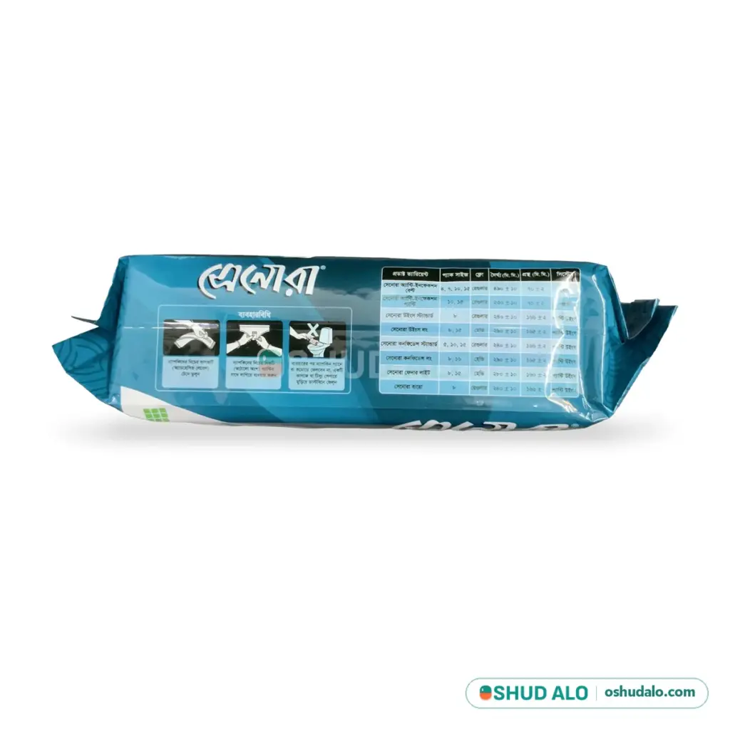 Senora Sanitary Napkin (Panty) 10 pads, Bottom Panel