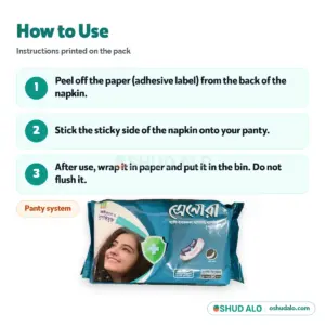 Senora Sanitary Napkin (Panty) 10 pads, How to Use