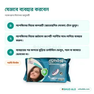 Senora স্যানিটারি ন্যাপকিন (প্যান্টি) ১০ প্যাড, যেভাবে ব্যবহার করবেন