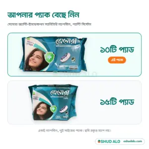 Senora স্যানিটারি ন্যাপকিন (প্যান্টি) ১০ প্যাড, সাইজ চার্ট
