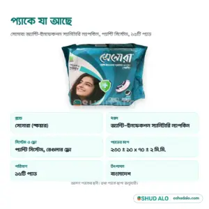 Senora স্যানিটারি ন্যাপকিন (প্যান্টি) ১৫ প্যাড, পণ্যের বিবরণ