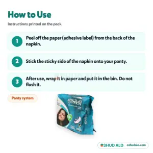Senora Sanitary Napkin (Panty) 15 pads, How to Use